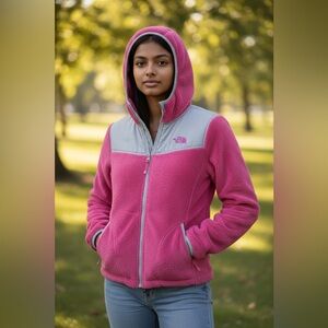 The North Face Pink Fleece Hooded Jacket